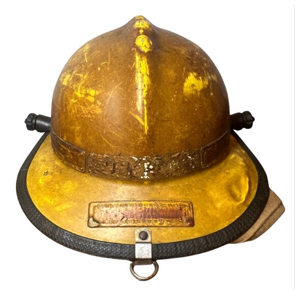 Vintage Cairns & Brothers Firefighter Helmet Metro Yellow Vopak Industrial 1992 - Picture 4 of 7